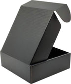Small Black Shipping Boxes for Small Business Pack of 25-8x8x4 inches Cardboard Corrugated Mailer Boxes for Shipping Packaging Craft Gifts Giving Products