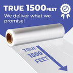 Rosmonde 400 Pack Bulk Plastic Wrap for Moving, Heavy 9.4 Lbs Rolls, 18" x 1500 ft Shrink Wrap for Daily Bulk Wrapping, 80 Gauge, Shrink Wrap Rolls for Storage Solutions, Bulk Stretch Wrap for Moving