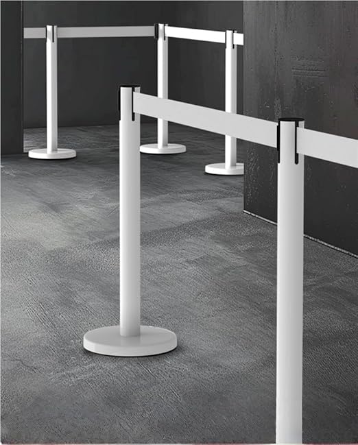 VIP Crowd Control Retractable Belt Stanchion Queue Safe Barrier, 35in Crowd Control Stanchions with 16.4ft Retractable Belts