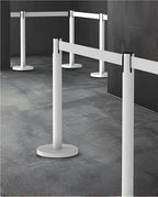 VIP Crowd Control Retractable Belt Stanchion Queue Safe Barrier, 35in Crowd Control Stanchions with 16.4ft Retractable Belts