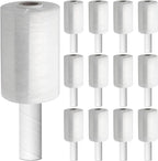 Stretch Wrap Film, 15" x 1000Ft Shrink Wrap Roll with Handles,60 Gauge Stretch Wrap Industrial Strength, Plastic Wrap for Pallet Wrapping Shipping Moving and Surface Protection (12 Pack-5"-80 Gauge)