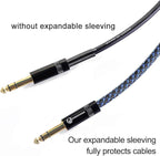 100ft - 1/2 inch PET Expandable Braided Sleeving – BlackBlue – Alex Tech Braided Cable Sleeve