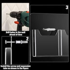 Eersida Acrylic Brochure Pamphlet Holder Brochure Display Stand Business Tri Fold Multi Slot Holder Rack Wall Mount Clear Pocket Space Saver for Flyer Literature Menu Advertise(12 Pockets)