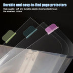 HABGP 16Pcs/2 Set Clear Sheet Protectors for 3 Ring Binder Letter Size, 8 Tab Plastic Dividers With Pockets and Tabs, Page Protectors 8.5x11