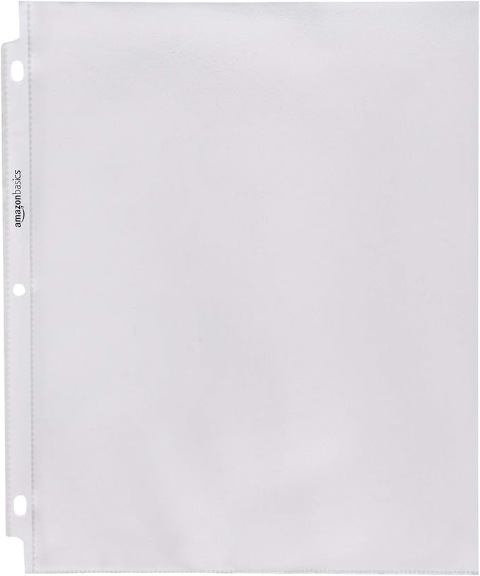 Amazon Basics Sheet Protector - Non-Glare, 1200-Pack, Clear