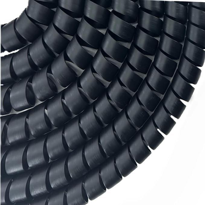 Spiral Wrap Hose Cable Protector - 1.25" OD x 20' Pre-Cut Lengths-Safe Hose Protector to Avoid Wear and Extend Life for Hydraulic Pneumatic Hoses