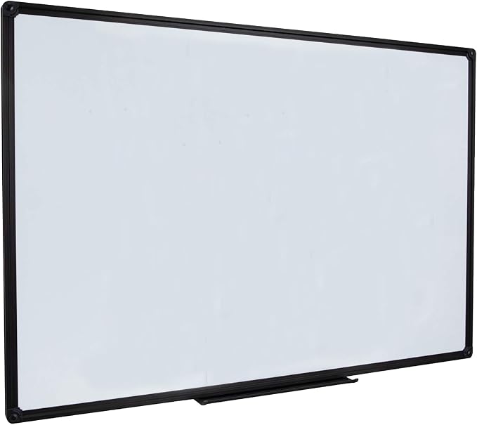 Dry Erase Board for Wall, 48" x 24" Presentation Magnetic Whiteboard with Pen Tray, Wall-Mounted White Board for School, Office and Home, Black Aluminum Frame