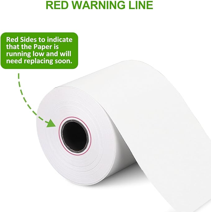 (100 Rolls) 2 1/4 x 85 Thermal Receipt Paper, White BPA-Free, Compatible with POS, Credit Card Terminals and Most Register Machines