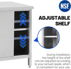 Hally Stainless Steel Cabinet, 30" x 60" NSF Commercial Heavy Duty Prep Workbench with Two Sliding Doors, Large Storage Cabinet, Metal Table for Kitchen, Restaurant, Garage