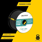 Bungee Cord Elastic Shock Cord 5/32" x 50' Bungee Rope for DIY, Tie Downs, Kayak and Outdoor - Black