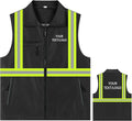 YOWESHOP Lightweight Zip-Up Safety Vest with Pockets for Outdoor Activities,Custom Logo Sleeveless Windbreaker