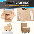 PerkHomy 48" x 2,400" (200') Brown Kraft Paper Roll for Craft Bulletin Board Paper Art Table Covering Crafting Gift Wrapping Bouquet Packing Parcel 70GSM 50LB (Brown, 48" x 200')
