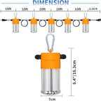 100W LED Temporary Construction String Light,50FT LED Suspended Jobsite Light with Plug,Linkable Temporary Work Light -12500LM