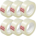 6 Rolls Transparent Tape Refills, Clear Tape, Hand Tearable, 3/4 x 1000 Inches, Glossy Gift Wrapping Tape for Dispenser, Office, School, Home