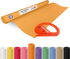 Orange Kraft Paper Roll 36" x 1200" (100 feet) with Cutter - USA-Made Gift Wrapping Paper for Packing, Moving, Shipping & Crafts/Arts - 100% Recyclable Natural Craft Material by IDL Packaging