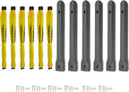 6 Pcs Pop up Wet Floor Sign, 20 Inch Slippery When Wet Sign with Storage Tube, 4-Sided Yellow Safety Warning Caution Cone for Commercial Industrial Office Use