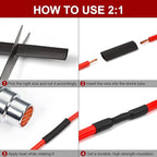 Chanzon 2:1 Ratio - 80Ft Roll - 1-3/8" (35mm) Heat Shrink Tubing 2:1(25M Total Length) Clear/Transparent Polyolefin Sleeving Wrap Shrinking 2 to 1 1pcs