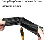 DGSL Car Door Edge Guards Door Sill Protector, 1.2In x 19.7Ft 5D Carbon Fiber Car Wrap Film, Vinyl Automotive Wrap Film Anti-Collision Fits for Most Car (Black)