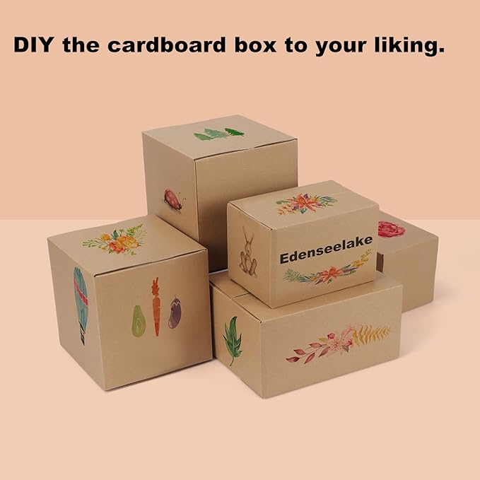 EdenseeLake 50 Pack 8x4x4 inches Small Shipping Boxes Corrugated Cardboard Boxes for Packing, Mailng, Moving, Brown