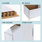 WIFTREY 7x5x4 Shipping Boxes 20 Pack for Small Business, White Corrugated Cardboard Mailer Boxes for Packing, Mailing