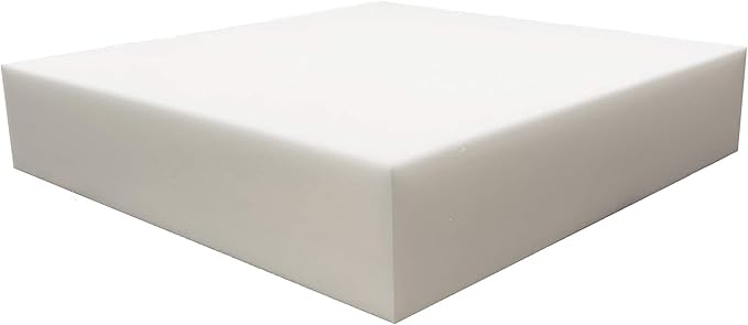FoamRush 9" x 26" x 26" Upholstery Foam Cushion High Density (Square Foam for Dining Chairs, Chair & Wheelchair Seat Cushion Replacement)