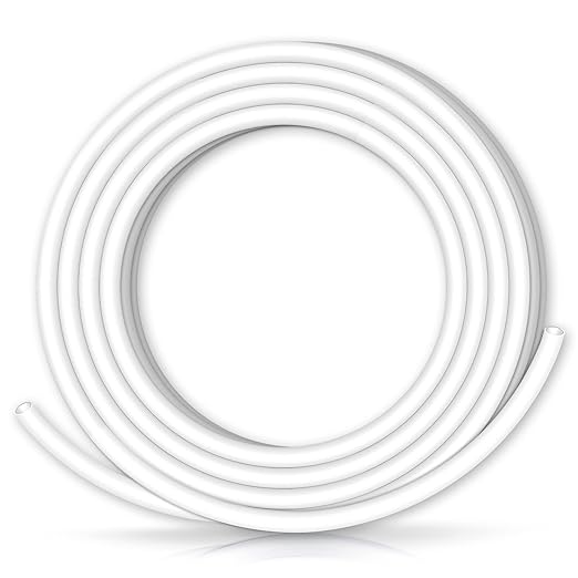 XHF 1/4 Inch 3:1 Waterproof White Heat Shrink Tubing 20 Ft Marine Grade Wire Cable Adhesive Lined Tube Insulation Seal Against Moisture Corrosion and Air Leakage