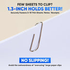 Paper Clips, Zomilla 1000 Pcs Paperclips (10 Boxes of 100 Each), 1-2/7" Medium Paper Clip, Rustproof 1.3 Inches Metal Paper Clip for Office, School, Home - Silver
