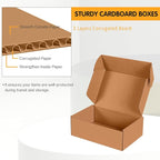9x6x3 inch Small Shipping Boxes Set of 25, Brown Corrugated Cardboard Box Literature Mailer for Mailing Packing Moving and Storage
