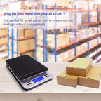 Fuzion Shipping Scale, Accurate Digital Postal Scale 86 lb/0.1 oz with Hold and Tare Function, Postage Scale for Packages and Mailing, LCD Display, Battery and AC Adapter
