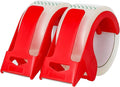 2-Pack Clear Packing Tape with Dispenser-2.7mil x 1.88" x 55Y Heavy Duty Packing Tape for Moving Boxes-Moving Tape Strong Adhesive Packaging Tape.