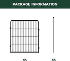FXW Rollick Unleashed Dog Playpen for Indoor, Yard, RV Camping, 32 inch 4 Panels for Small and Medium Dogs, Black│Patented