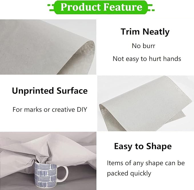 Newsprint Packing Paper Sheets for Moving, Shipping, Box Filler, Wrapping and Protecting Fragile Items 1.3 Lbs (50 Sheets, 26” x 15”)