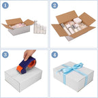 Hoikwo 9x7x3 Shipping Boxes Set of 30, White Corrugated Cardboard Box for Small Business for Packaging Mailing