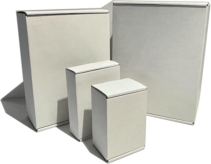 Rongyangtong13x10x4 Shipping Boxes Set of 18, White Small Corrugated Cardboard Box, Mailer Box