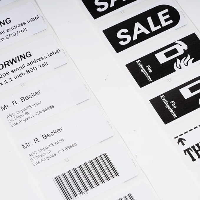 Compatible with Brother DK-1209(1.1” x 2.4”) White Paper Label, Address Barcode Die-Cut Work with QL-600 QL 810w QL 820NWB Printers (8 Rolls + 1 Frame)