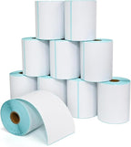 L LIKED 2500 PCS 4"x6" Thermal Shipping Labels, 250 Labels/Roll, White Perforated & Strong Adhesive Direct Thermal Labels, Compatible with Zebra, Rollo (10 Rolls)
