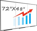 Large White Board for Wall,Magnetic Dry Erase Whiteboard,Foldable 72x48 Inches,Black Aluminum Frame, with 3PCS Detachable Marker Trays for Office and Home