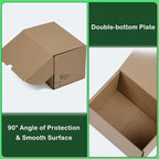 6x4x4 Inches Shipping Boxes Set of 25, Brown Corrugated Cardboard Box Literature Mailer for Packing Small Business