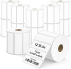 3" x 1" Direct Thermal Labels, Strong Adhesive Barcode & Return Address Stickers Compatible with Zebra, Rollo, Munbyn & Most Desktop Thermal Printers (12 Rolls / 15600 Labels), TRSTGIX