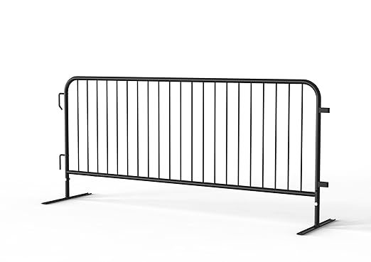 Angry Bull Barricades Barricade in a Box - Heavy Duty Interlocking Steel Barricade, 8.5 Ft. (Hot Dipped Galvanized, Flat Feet)