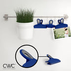 COOK WITH COLOR Bag Clips - Heavy Duty Chip Clip and Refrigerator Magnet Clips for Food Storage with Air Tight Seal Grip, Blue, Pack of 4 Large Clips
