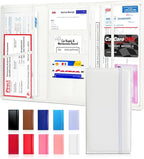 LINTRU Car Registration and Insurance Holder Trifold, Oversized Fit with Reinforced Construction, Matte PU Leather Vehicle Glove Box Organizer for Documents, Car Accessories for Men and Women