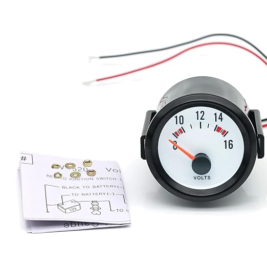 2" 52mm Voltage Gauge Digital Blue LED Voltmeter Meter 8-16V for Cars