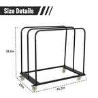 Steel Panel Truck, Drywall Cart w/ 5” PU Swivel Wheels, Heavy-Duty Panel Dolly Cart w/ 1800 LBS Capacity, for Handling Wall Panel/Lumber/Folding Table/Sheetrock