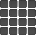 SALEX Phone Metal Stickers for Magnetic Mount - Replacement Set of 16 Car Magnet Square Metal Plates Inside Cell Phone Case. Black Sticky Small Thin Iron Discs with 3M Adhesive Backing for Crafts DIY