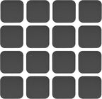 SALEX Phone Metal Stickers for Magnetic Mount - Replacement Set of 16 Car Magnet Square Metal Plates Inside Cell Phone Case. Black Sticky Small Thin Iron Discs with 3M Adhesive Backing for Crafts DIY
