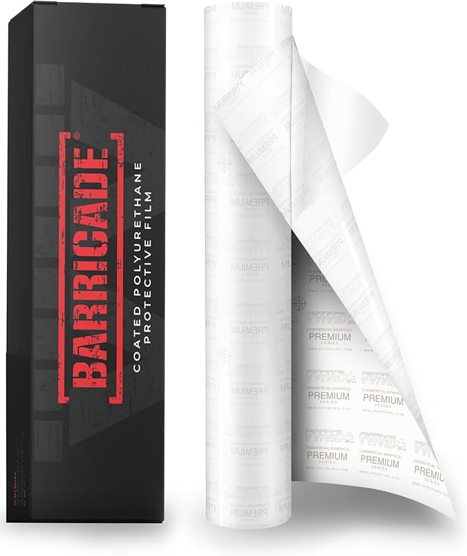 VViViD Barricade Premium 8 Year Clear Gloss Paint Protection Film (6" x 60")