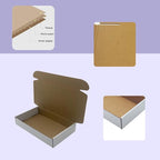 12x7x2 inches Shipping Boxes Set of 25, White Cardboard Box Kraft Corrugated Mailer Box，Boxes for Shipping E-commerce Packaging, Holidays Gift and Small Business Giving Literature Mailing