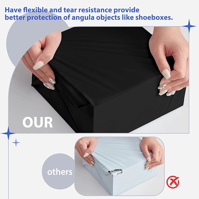 Fuxury Poly Mailers 25 Pcs 17.7 X 22", XL Shipping Bags for Clothing, Strong Adhesive Shipping Mailing Envelopes,Large Self-Sealing Polymailer for Small Business Black #10