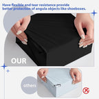Fuxury Poly Mailers 17.7 X 22 Inches 50 Pcs, Bulk Shipping Bags for Clothing, Strong Adhesive Shipping Envelopes for Small Business Suppliers,Waterproof Mailers Poly Bags Mailing Envelopes Black